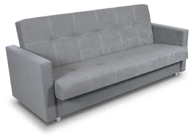 Produktbild von Schlafsofa Dave - Sofa mit Schlaffunktion und Bettkasten, Bett, Bettsofa, Schlafcouch (Grau (Suedine 06))