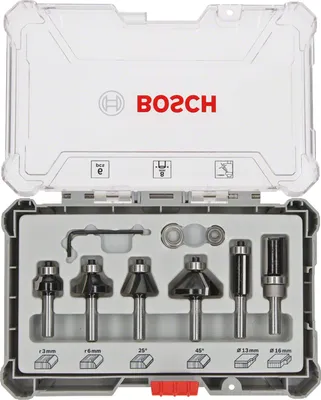 Zdjęcie produktu dla Bosch 2607017469 Bosch Fräser-Set Trim&Edging 6tlg.