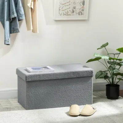 Produktbild von Aufbewahrungshocker, Sitzhocker, Polsterbank mit Stauraum für Wohnzimmer, Schlafzimmer, Flur