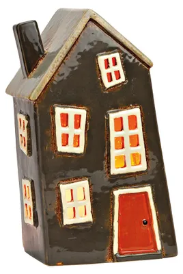 Productafbeelding van Lichthuis van aardewerk, Kleurrijk (B/H/D) 14x22x9cm