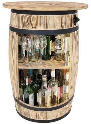 Immagine prodotto di Bar decorativo in legno con ampio ripiano e illuminazione a LED