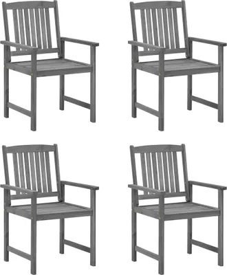 Produktbild von VidaXL 3061236, Terrasse, Gepolsterter Sitz, Akazienholz, Grau, Polyester, 610 mm