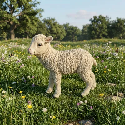 Produktbild von Dekoratives Lamm – Liebevolle Garten- und Wohnraumdekoration