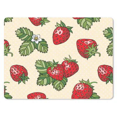 Produktbild von MuchoWow® Mauspad Mousepad Erdbeeren - Obst - Muster 40x30 cm - Mousepads - Maus Mat - Pad - Mausunterlage - Anti Rutsch