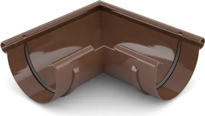 Produktbild von Regenrinne Eckstück 90° Braun System 100