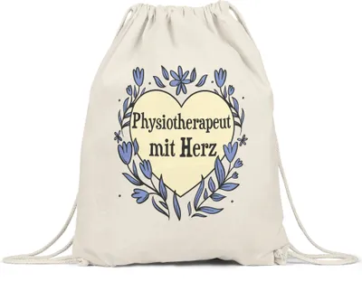 Produktbild von Physiotherapeut mit Herz Turnbeutel Gymsack  Geschenkidee Zum Danke Sagen Bester Physiotherapeut