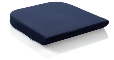 Imagen del producto de Cojín para aliviar el dolor de espalda, cojín de soporte para sillas, 40 x 42 x 5 cm, azul