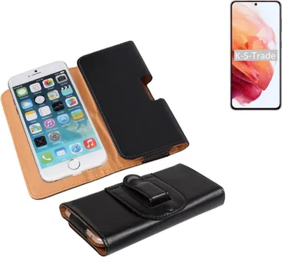Produktbild von K-S-Trade Schützhülle Handyhülle kompatibel mit Samsung Galaxy S21 5G SD888 Holster Gürtel Tasche Schutzhülle Handy-Tasche Smartphone Case