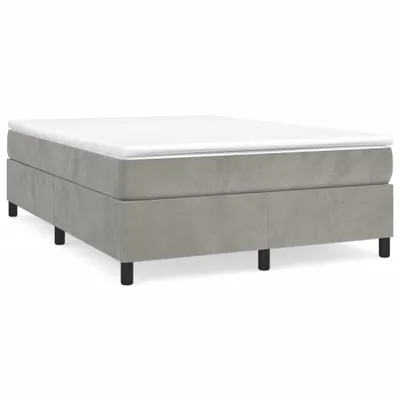 Produktbild von vidaXL Boxspringbettgestell Hellgrau 140x190 cm Samt
