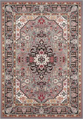 Zdjęcie produktu dla Dywan tradycyjny do salonu 120x170cm, klasyczny wzór szaro brązowy