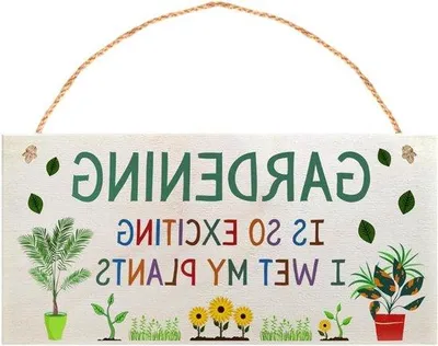 Productafbeelding van Houten plank voor tuin decoratie en plantenliefhebbers, met een rechthoekig ontwerp