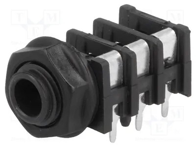 Obrázok produktu pre 1x zásuvka s prepínačom FCR50051, stereo konektor, samica, so zemniacim kontaktom, 6,3 mm