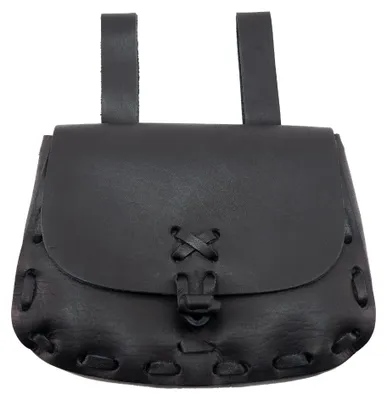 Produktbild von Mittelalter Tasche schwarz mit Flechtnaht
