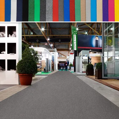 Immagine prodotto di Tappeto da esposizione Tappeto per matrimoni Tappeto per eventi Sintra in feltro agugliato grigio 200x100 cm