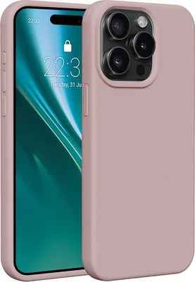 Image de Etteri Housse en silicone pour iPhone 15 Pro 6,1" Housses pour téléphones portables Rose clair