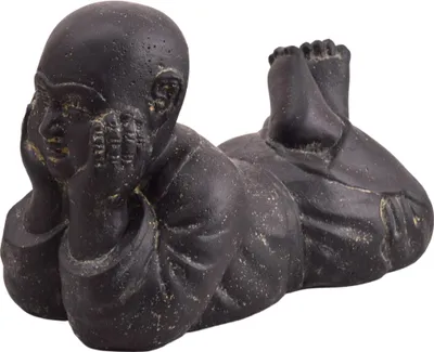 Produktbild von Stonox Shaolin Mönch Figur Ikans Steinguss frostbeständig 21x40x27 cm