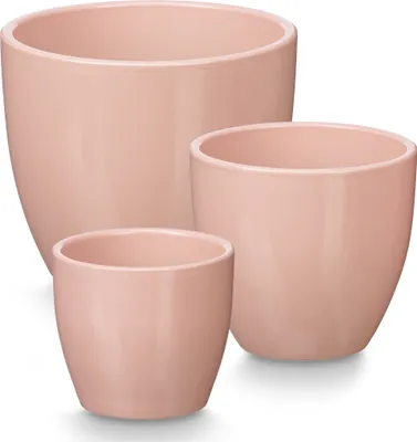 Obrázek produktu pro Sada kulatých květináčů Ø 14, 17, 22 cm, zelené