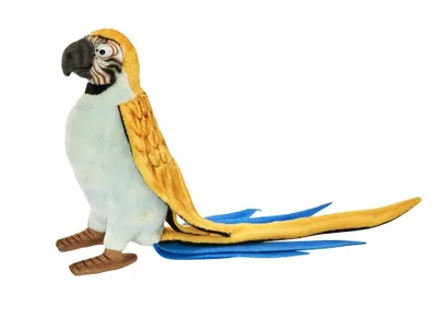 Produktbild von Hansa Toy 3325 Papagei 16 cm hellblau/gelb Kuscheltier