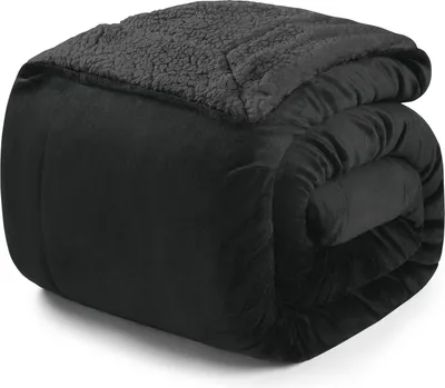 Produktbild von Blumtal Premium Sherpa Kuscheldecke 220 x 240 cm - warme Decke Oeko-TEX® zertifizierte Dicke - Wie Neu