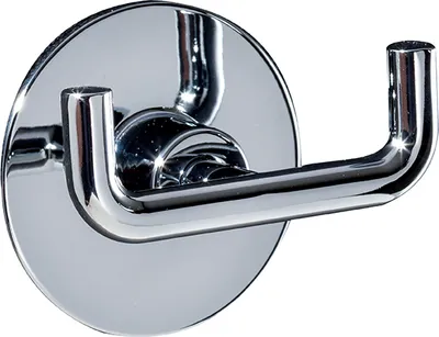 Produktbild von Spirella Handtuchhaken Haken Selbstklebend Bad und Küche "Easy" Handtuchhalter Kleiderhaken Ohne Bohren Ø5,5 cm - Silber