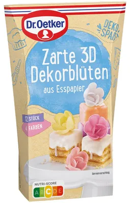 Obrázek produktu pro Oetker 3D dekorativní květiny 12 kusů