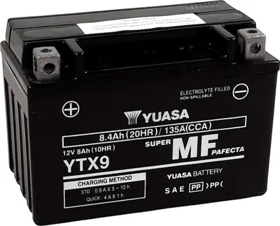 Zdjęcie produktu dla Akumulator bezobsługowy YUASA aktywowany fabrycznie - YTX9 FA