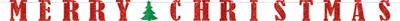 Produktbild von Rote Merry Christmas Girlande 3,6m