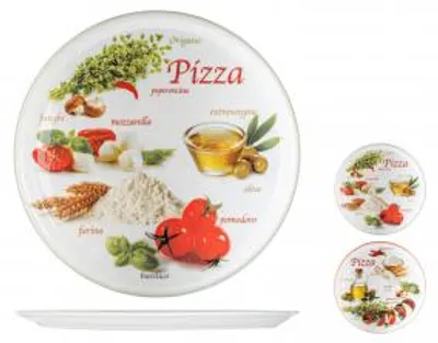 Produktbild von SATURNIA 4 Teller Pizza Pizzagerichte Porzellan Sortiert 33 cm