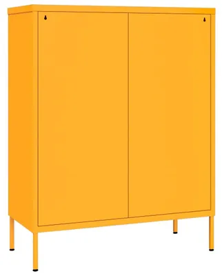 Obrázok produktu pre vidaXL Zásuvková skriňa Horčicovo žltá 80x35x101,5 cm Oceľ