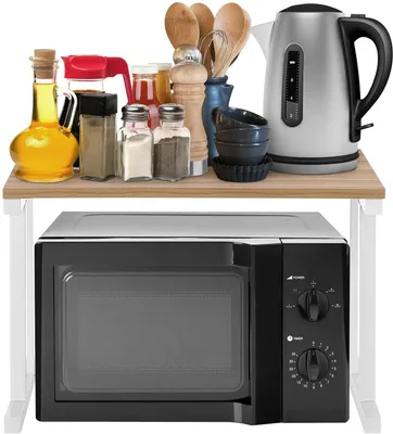 Produktbild von Mikrowellenregal 2 Etagen - Küchenregal - Platzsparend - 38 x 38 x 57 cm
