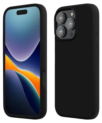 Produktbild von kwmobile Handyhülle für iPhone 16 Pro Hülle, für iPhone 16 Pro Case - Hülle Silikon - kabelloses Laden - Schwarz