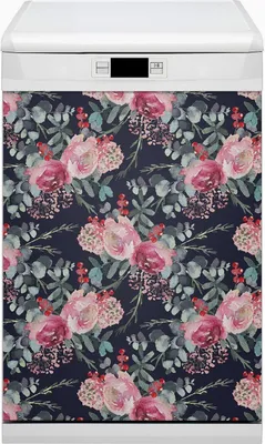 Produktbild von Abwaschbar 45x80 cm Geschirrspüle Magnetmatte Küche Dekorative  - Blumen und Blätter