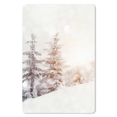 Produktbild von MuchoWow® Mauspad Mousepad Baum - Schnee - Winter 18x27 cm - Mousepads - Maus Mat - Pad - Mausunterlage