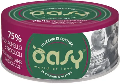 Produktbild von OASY More Love Chicken with lamb and broccoli - nassfutter für Katzen - 70g