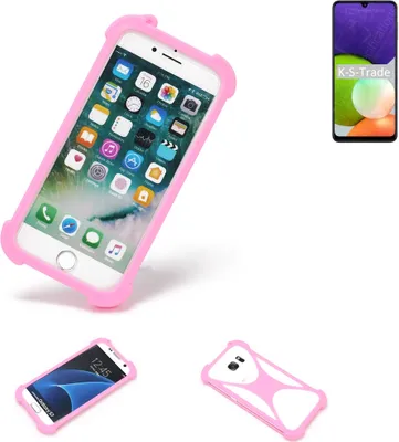 Produktbild von K-S-Trade Handy Hülle kompatibel mit Samsung Galaxy A22 Schutz Hülle Bumper Silikon Schutz Hülle Cover Case Silikoncase Silikonbumper TPU Softcase