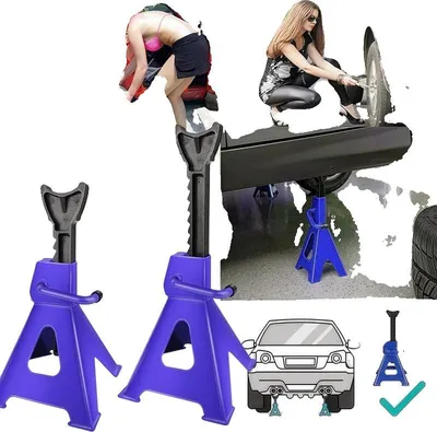 Obrázek produktu pro Stojan na nápravu, ocelová konstrukce, nosnost 3 tuny, výškové nastavení 290 mm – 430 mm, rozměry 190 x 200 x 235 mm,  CE