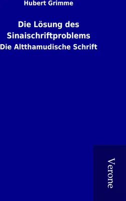 Produktbild von Die Lösung des Sinaischriftproblems