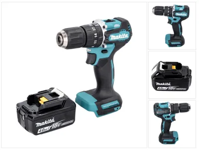 Zdjęcie produktu dla Makita DHP 487 M1 akumulatorowa wiertarko-wkrętarka udarowa 18 V 40 Nm bezszczotkowa + 1x akumulator 4,0 Ah - bez ładowarki