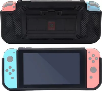 Produktbild von Rutschfestes Silikonschutzgehäuse mit Kartenablagefach für Switch Lite (schwarz)