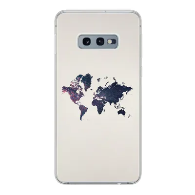 Produktbild von MuchoWow® Handyhülle Schutzhülle Hülle für Samsung Galaxy S10e Weltkarte - Licht - Rot Silikon Softcase Handy Hülle - Handy