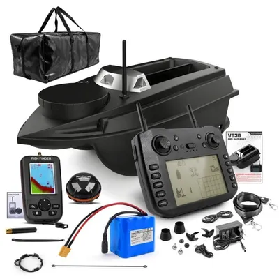 Immagine prodotto di Barca Plantat, Nadit e Momit iUni V030, GPS, cercatore di pesci Sonar, borsa da trasporto, 20000mAh, 800m, 15km/h