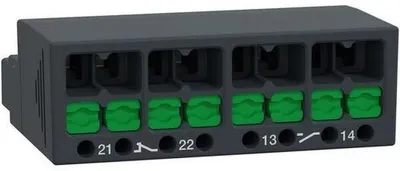 Productafbeelding van Schneider hulpcontactblok GVAE11A, 1 normaal open + 1 normaal gesloten, frontmontage, Snap-IN