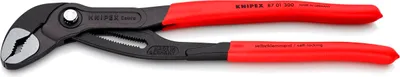 Produktbild von Knipex Wasserpumpenzange Cobra DIN ISO 8976 Länge 300mm Spannweite 60mm grau atramentiert - 87 01 300 SB