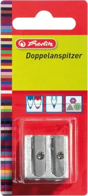 Image de herlitz Taille-crayons double, en aluminium, en forme de coin