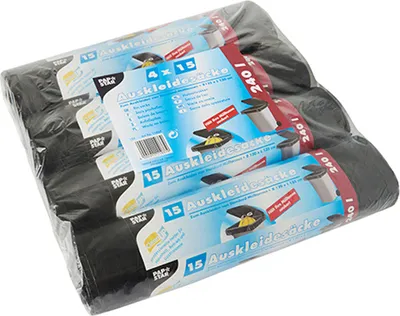 Produktbild von STARPAK Mülltonnen-Innensack schwarz 240 Liter 4 Rollen à 15 Stück