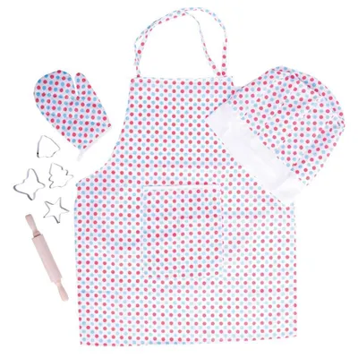 Obrázok produktu pre Bigjigs Toys Súprava na varenie so zásterou s bodkami
