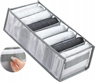 Produktbild von Mehrzweck-Organizer - Effektive Kleiderschrank-Ordnung - Socken, Unterwäsche, Krawatten - Wasserdichtes Nylon - Platzsparend - Leicht zu Reinigen