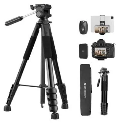 Produktbild von K&F Concept Compact Camera Tripod for DSLR Camera and Phone Black