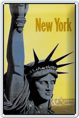 Produktbild von Blechschild Retro 20x30cm New York Statue of Liberty