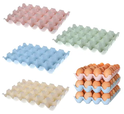 Productafbeelding van Omgoods - Set van 4 Stapelbare Eierschalen voor de Koelkast